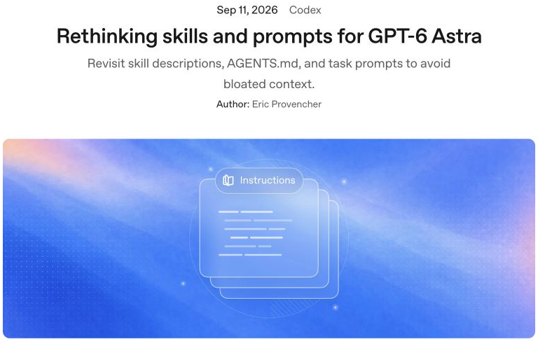 OpenAI · Rethinking skills and prompts · 2026.09.11